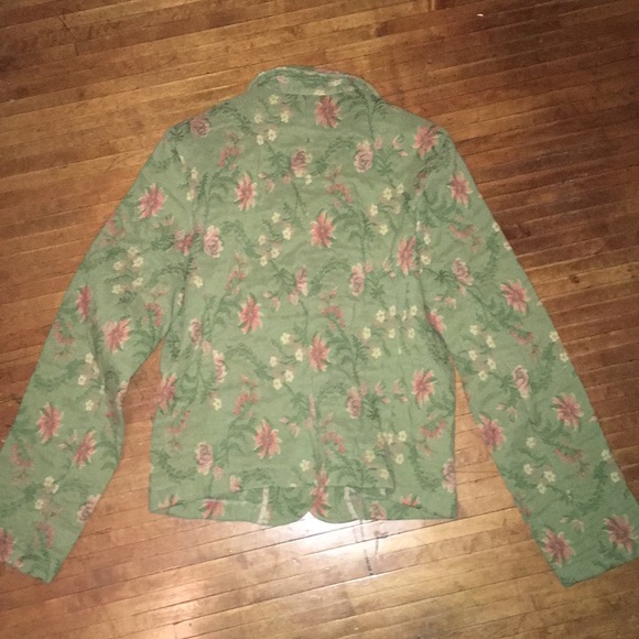 CAbi green brocade size 12 jacket - Picture 2 of 3